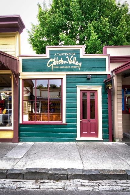 Exterior of the historic building housing the new 'A Tasting of Gibbston Valley Winery' store in the main street of Arrowtown.